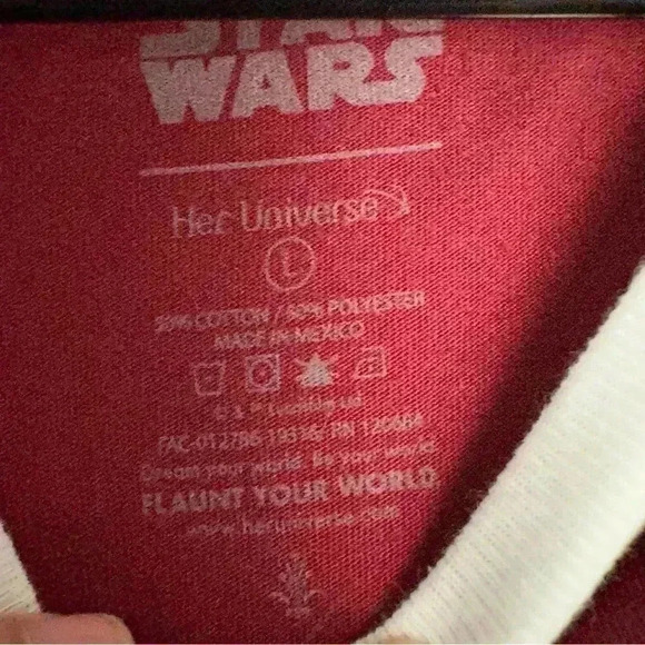 Her Universe Skywalker Star Wars Colorblock Red White Blue Top - Picture 3 of 6